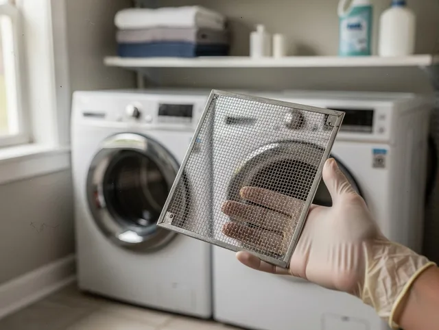 Ravenna Dryer Vent Cleaning specialist performing detailed lint trap cleaning service in Ravenna