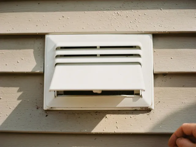 Ravenna Dryer Vent Cleaning technician performing professional exhaust vent cleaning at a residential property in Ravenna