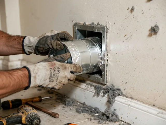 Professional dryer vent repair and installation by Ravenna Dryer Vent Cleaning in Ravenna
